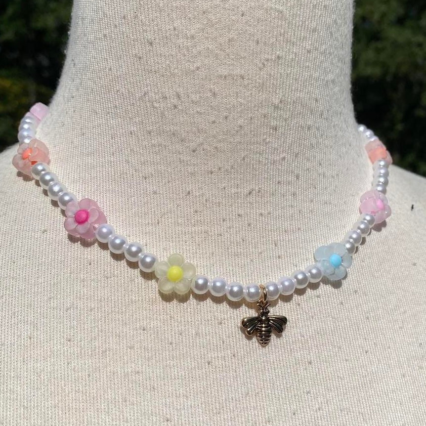 Flowers & Bees Necklace