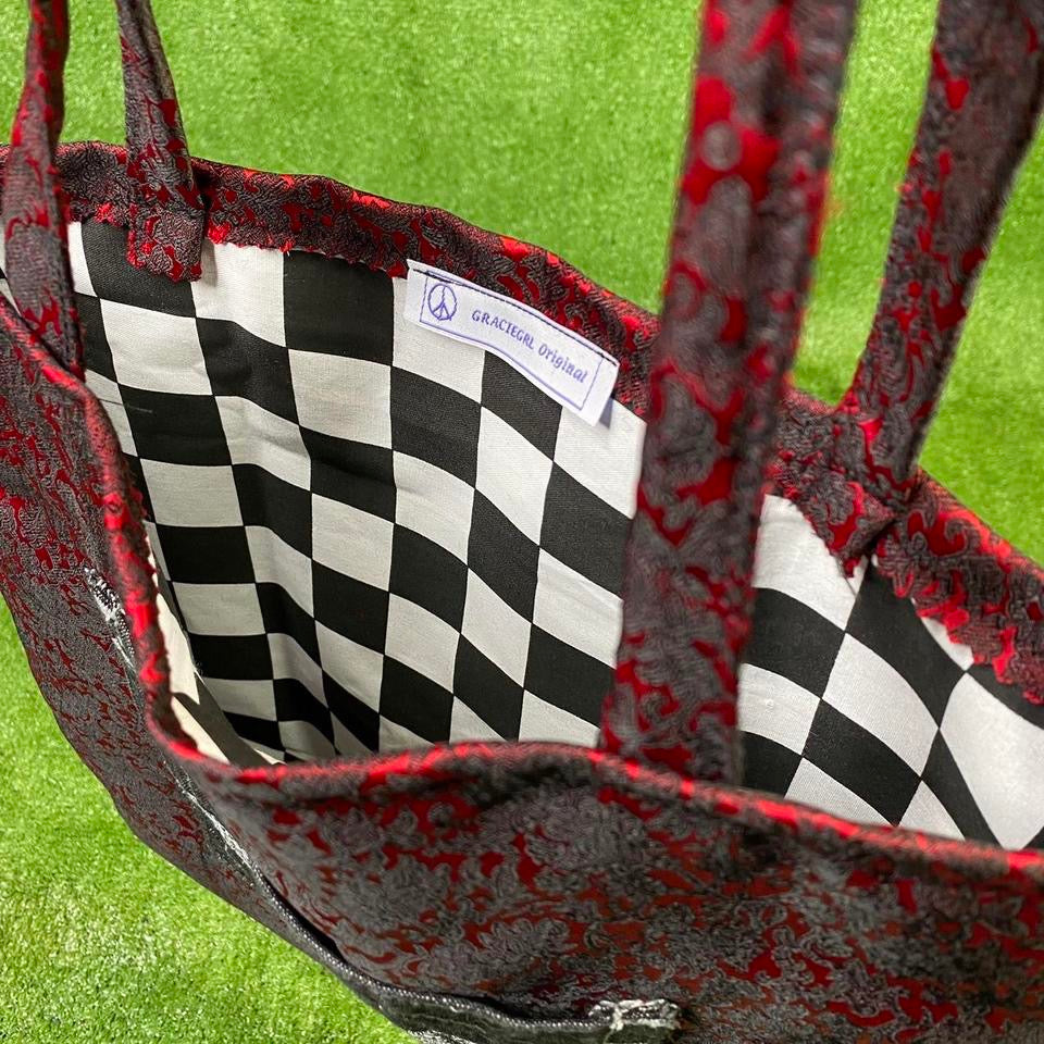 Red Tapestry Tote Bag