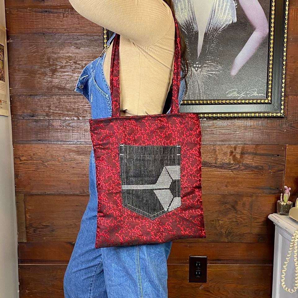 Red Tapestry Tote Bag